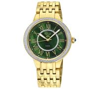 Astor II Green MOP Dial IPYG Swiss Quartz Diamond Watch GV2 Gold One Size