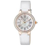 Gv2 Astor Ii, Swiss Quartz Watch, Mop White Dial, Hand Made Italian Leather, And Sapphire Crystal White One Size