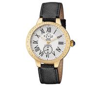 Gv2 Astor White Dial 9107 Leather Swiss Quartz Watch In Black Black One Size