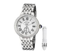 Astor White Dial Stainless Steel Swiss Quartz Watch GV2 Silver One Size