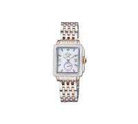 Bari Diamond-Set Luxury Watch with Swiss Quartz Movement, Two-Tone IP Rose Gold and Stainless Steel Bracelet, Sapphire Crystal GV2 Multi One Size