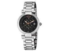 Gv2 Berletta Black Dial 1500.7 Stainless Steel Swiss Quartz Watch In Silver Silver One Size