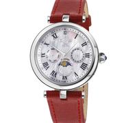 GV2 Women's Florence, Swiss Quartz Watch, MOP white Dial, Handmade Italian Leather, & Sapphire Crystal in Red GV2 Red One Size