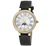 Gv2 Genoa Ss Ipyg Case, White Mop Dial, Authentic Handmade Black Nero Suede Leather Watch Black One Size