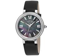 GV2 Women's Genoa, Swiss Quartz Watch, MOP Black Dial, Genuine Hand Made Italian Leather, & Sapphire Crystal GV2 Black One Size
