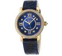 Gv2 Marsala Leather Swiss Quartz Watch In Blue Blue One Size