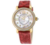 Gv2 Marsala Leather Swiss Quartz Watch In Red Red One Size