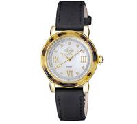 Gv2 Marsala Tortoise Swiss Quartz Diamonds Mother Of Pearl Dial, Black Suede Strap Watch Black One Size