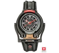 GV2 Men's Triton Calfskin Leather Swiss Automatic Watch in Charcoal GV2 Charcoal One Size