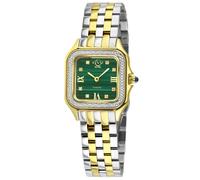 GV2 Women's Milan Diamond-Set Luxury Watch with Swiss Quartz Movement, Malachite Dial, 316L Stainless Steel, 27.5 MM Sapphire Crystal in Gold GV2 Gold One Size