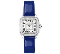 GV2 Women's Milan Silver Dial Dark Blue Leather strap Swiss Quartz Watch GV2 Blue One Size