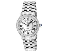 GV2 Women's Milan Swiss Quartz 32 MM White Dial 316L Stainless Steel Sapphire Crystal Watch in Silver GV2 Silver One Size