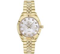 Naples Silver Dial 12402 Yellow Gold Swiss Quartz Watch GV2 Gold One Size