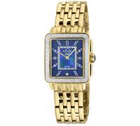 Gv2 Padova Gemstone, Swiss Quartz Watch, Blue Mop Dial, 316L Stainless Steel, And Sapphire Crystal In Gold Gold One Size