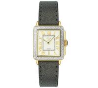Gv2 Padova Swiss Quartz Diamonds Silver Dial Yellow Gold Watch In Black Black One Size