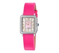 Gv2 Padova, Swiss Quartz Watch, Pink Mop Dial, Genuine Hand Made Italian Leather,saffiano Metallic Band, And Sapphire Crystal Pink One Size