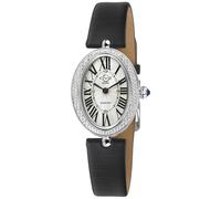 GV2 Women's Piazza Navona Women Silver White Dial Swiss Quartz Black Leather Watch GV2 Black One Size