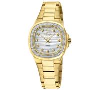 Gv2 Potente, Swiss Quartz Watch, White Mop Dial, 316L Stainless Steel, And Sapphire Crystal In Gold Gold One Size