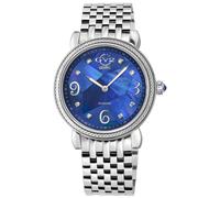 Gv2 Ravenna, Swiss Quartz Watch, Mop Blue Mosaic Dial Dial, 316L Stainless Steel, And Sapphire Crystal In Silver Silver One Size
