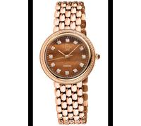 GV2 Women's Arezzo Diamond Tiger Eye Dial IPRG Bracelet Watch in Rose Gold GV2 Rose Gold One Size