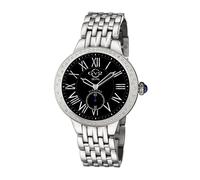Astor Black Dial Stainless Steel Swiss Quartz Watch GV2 Silver One Size