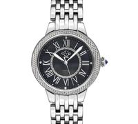 Astor II Black Dial Stainless Steel Swiss Quartz Diamond Watch GV2 Silver One Size