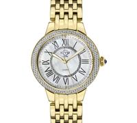 GV2 Women's Astor II MOP Dial IP Yellow Gold Diamond Swiss Quartz Watch