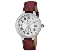 GV2 Women's Astor White Dial 9103.4 Swiss Quartz Watch in Burgundy