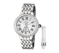Astor White Dial Stainless Steel Swiss Quartz Watch GV2 Silver One Size