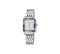 Bari Tortoise, Swiss Quartz Watch, Black MOP Dial, 316L Stainless Steel, and Sapphire Crystal GV2 Silver One Size