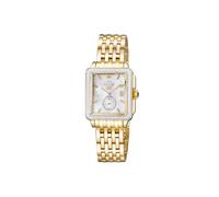 GV2 Women's Bari Tortoise, Swiss Quartz Watch, White MOP Dial, 316L Stainless Steel, & Sapphire Crystal in Gold