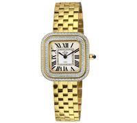 GV2 Women's Bellagio Swiss Quartz Watch White Dial 316L Stainless Steel Sapphire Crystal 30 MM in Gold GV2 Gold One Size