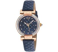 GV2 Women's Berletta Swiss Quartz Blue Dial, Blue Handmade Quilted Leather Watch