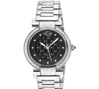 GV2 Women's Berletta, Swiss Quartz Watch, Black Dial, 316L Stainless Steel in Silver