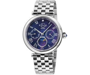 GV2 Women's Florence Blue Mother of Pearl Dial 12512 Diamond Swiss Quartz Watch in Silver