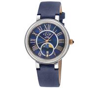 GV2 Women's Genoa Blue MOP Dial Authentic Handmade Blue Abisso Suede Leather Watch GV2 Blue One Size