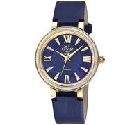 GV2 Women's Genoa, Swiss Quartz Watch, MOP Blue Dial, Genuine Hand Made Italian Leather, & Sapphire Crystal GV2 Blue One Size