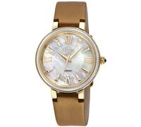 GV2 Women's Genoa, Swiss Quartz Watch, MOP White Dial, Genuine Hand Made Italian Leather, & Sapphire Crystal in Tan GV2 Tan One Size