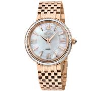 GV2 Women's Genoa White MOP Dial, Stainless Steel Diamond Swiss Quartz Watch in Rose Gold GV2 Rose Gold One Size