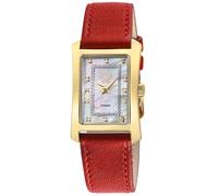 GV2 Women's Luino Diamond 14602 Leather Swiss Quartz Watch in Red