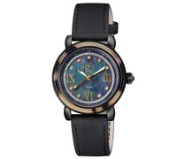 GV2 Women's Marsala Tortoise Swiss Quartz Diamonds Mother Of Pearl Dial, Black Suede Strap Watch GV2 Black One Size