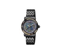 GV2 Women's Marsala Tortoise, Swiss Quartz Watch, MOP Black Dial, 316L Stainless Steel, & Sapphire Crystal