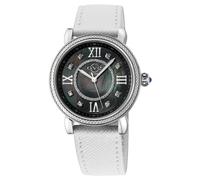 GV2 Women's Marsala Vegan, Swiss Quartz Watch, Black MOP Dial & Sapphire Crystal in White