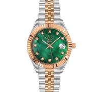 Naples 12408 Green Dial Two Tone Swiss Quartz Watch GV2 Multi One Size