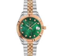 Naples 12408 Green Dial Two Tone Swiss Quartz Watch GV2 Multi One Size