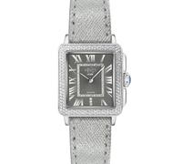 GV2 Women's Padova Black Dial Stainless Steel 12301 Swiss Quartz Watch in Grey