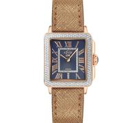 GV2 Women's Padova Blue Dial Rose Gold 12300 Swiss Quartz Watch in Brown