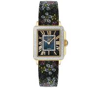 GV2 Women's Padova Floral, Swiss Quartz Watch, MOP Black Dial, Genuine Hand Made Italian Leather, & Sapphire Crystal GV2 Black One Size