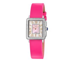 GV2 Women's Padova, Swiss Quartz Watch, Pink MOP Dial, Genuine Hand Made Italian Leather, Saffiano Metallic Band, & Sapphire Crystal GV2 Pink One Size