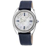 GV2 Women's Palermo Diamond 13101 Genuine Blue Handmade Leather Swiss Quartz Watch GV2 Blue One Size